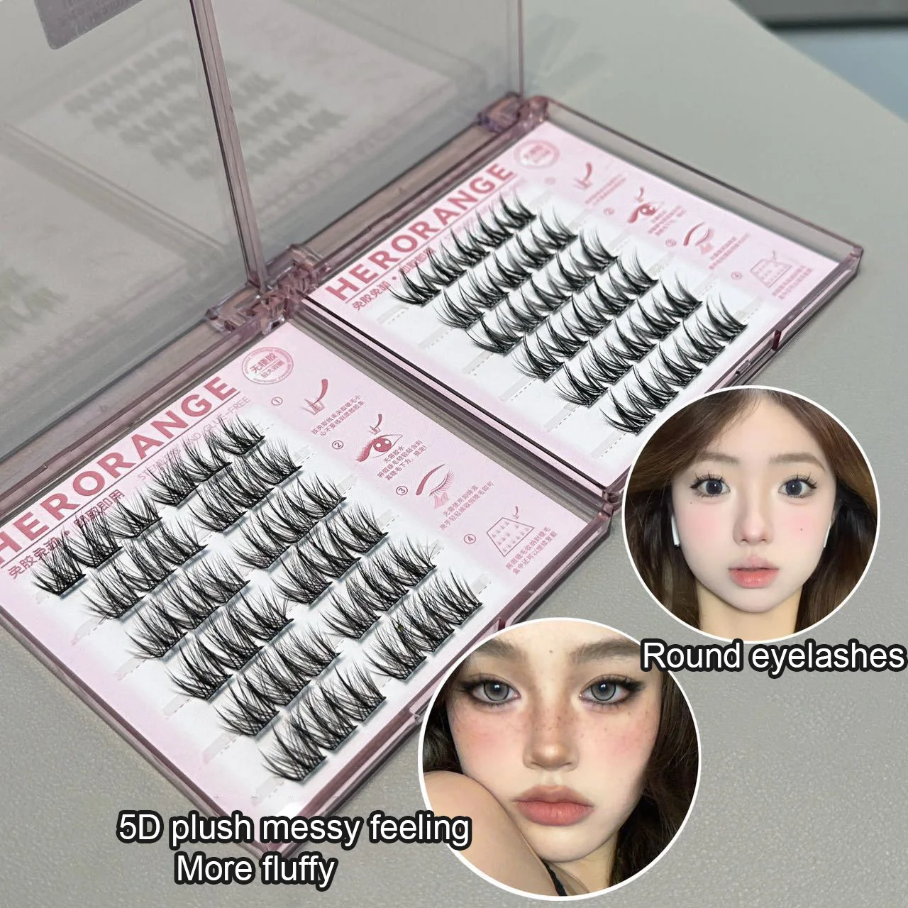 Набор для наращивания ресниц HERORANGE без клея наращивание натуральный автогезия