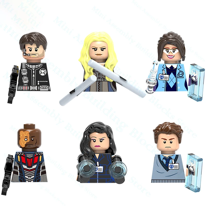 Строительные блоки Марвел пересмешная птица Грант Уорд Джемма Симмонс Лео Фитц Дэйзи Джонсон строительные блоки Детская Игрушка Мини Подарки Строительные блоки Марвел пересмешная птица Грант Уорд Джемма Симмонс Лео Фитц Дэйзи Джонсон строительные блоки Детская Игрушка Мини Подарки