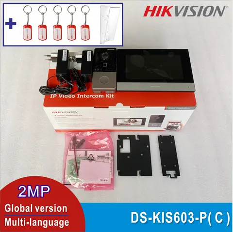 Комплект IP видеодомофона Hikvision Kit DS-KIS603-P(C) (IP монитор DS-KV6113-WPE1 + панель DS-KH6320-WTE1) - изображение