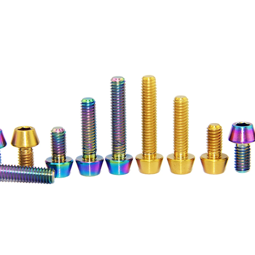 

1 шт. M4 болт из титанового сплава 8 мм 15 мм 20 мм TC4 конический винт с головкой для велосипеда мотоцикла автомобиля
