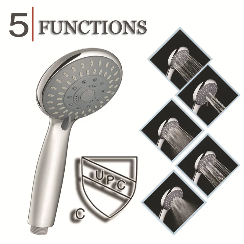 

5 Function Shower Head with Handheld, High Pressure Showerhead Set High Flow Handheld Shower Head