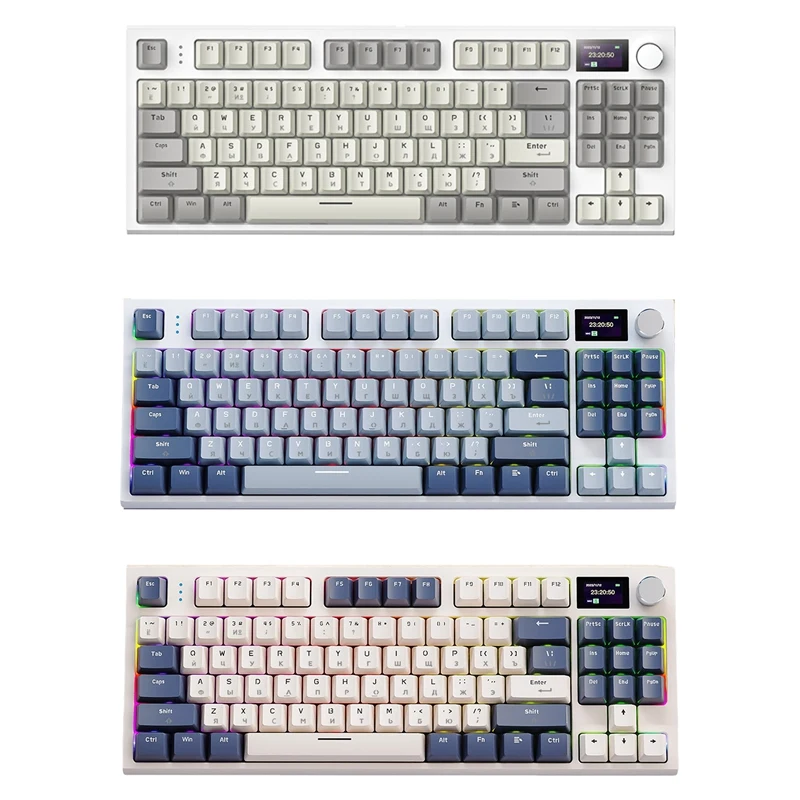 K86 Трехрежимная русская механическая клавиатура RGB с возможностью горячей замены