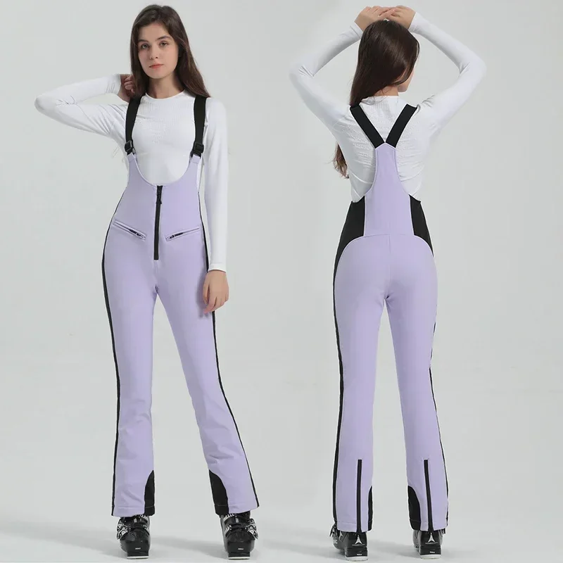 Лыжные цельнокроеные брюки на ремешках новые женские уличные водонепроницаемые