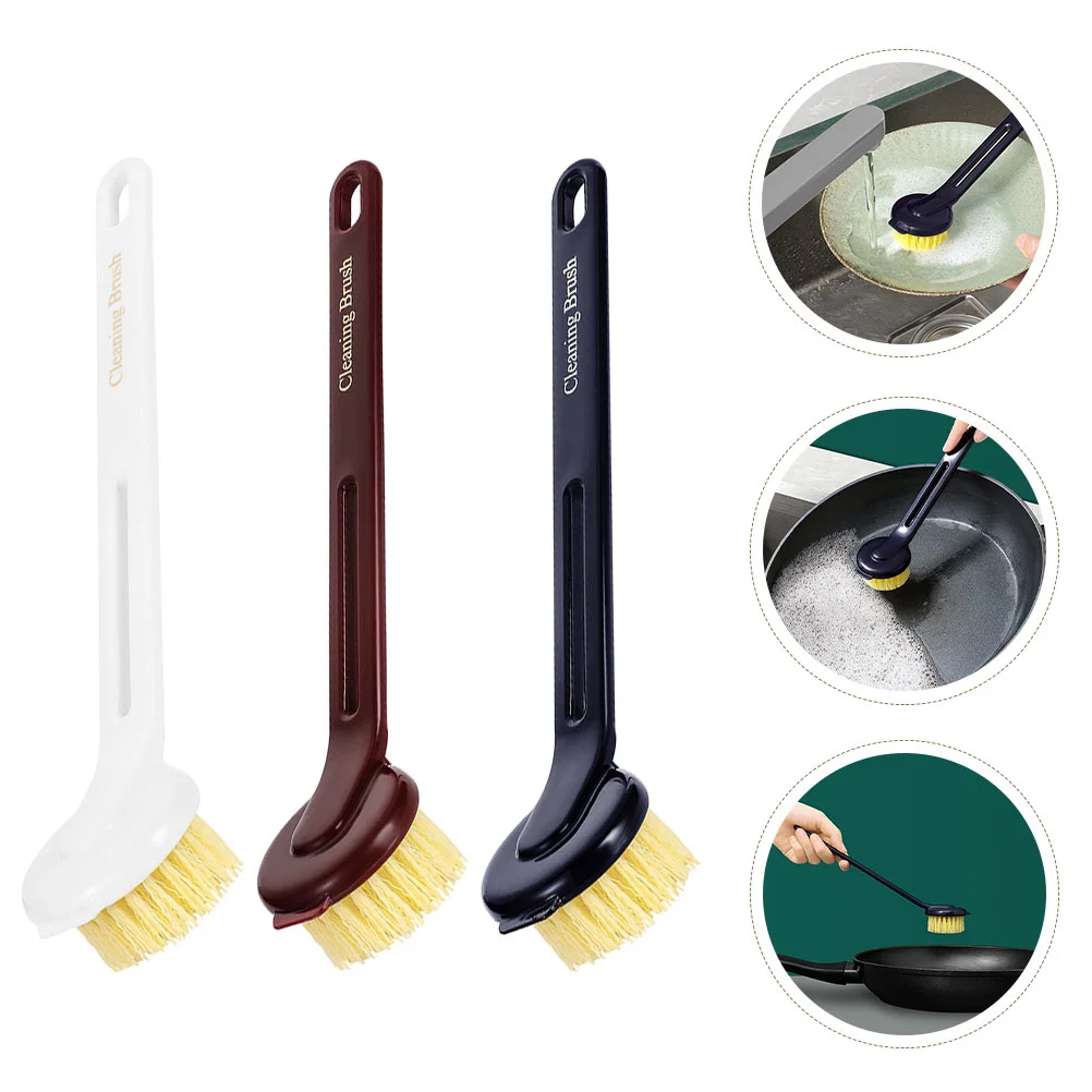 

Brush Dish Scrubber Cleaning Pot Kitchen Scrub Dishwashing Brushes Sink Pan Washing Bathroom Scouring Cleaner Silicone Wok