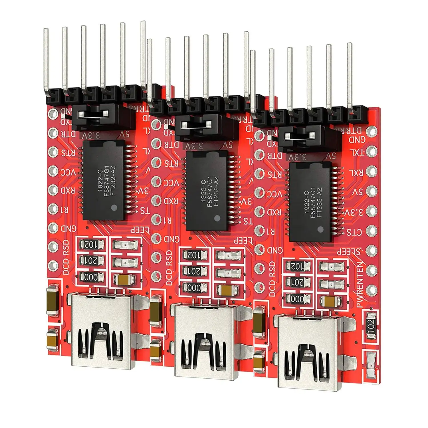 

Последовательный преобразователь FT232RL Mini USB в TTL модуль адаптера 3,3 В 5,5 в порт FT232R DTR RX TX VCC CTS GND Pin(3 шт.)