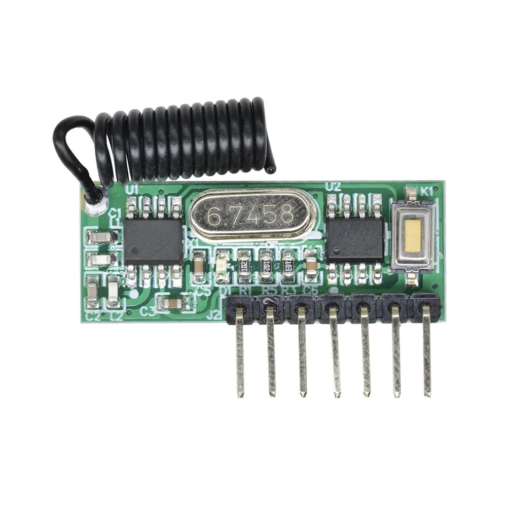 

DC3.3-5V wireless remote control learning 4-way universal decoding receiving module 315MHz 433MHz wireless remote control module