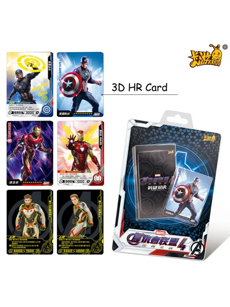 

31Pcs/Set Original KAYOU Marvel Cards Movie Anime Heros Duel Board Game Collection 3D Captain America LR Quantum Hulk Cards Toys