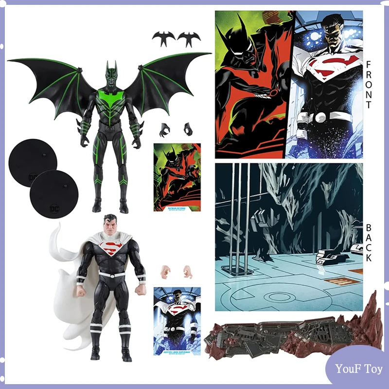 

Mcfarlane Toys Batman Action Figure Batman Beyond Vs Justice Lord Superman 2-pack Anime Figures Figurine Statue Model Dolls Gift