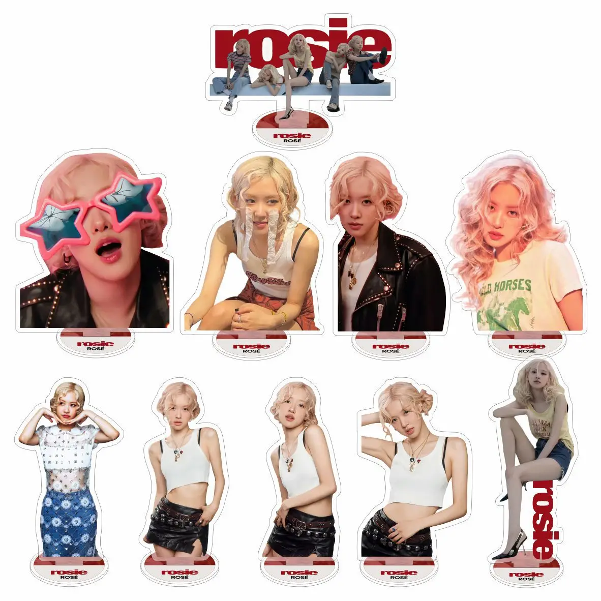 KPOP ROSE APT SOLO альбом акриловая подставка фигурка ROSIE фото украшения для рабочего