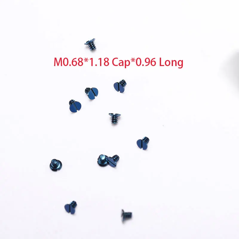 Blue Screw M0.68*1.18Cap*0.96 Long Mechanical Watch Movement Accessories Watches Repair Parts Watch Aftermarket Replacements