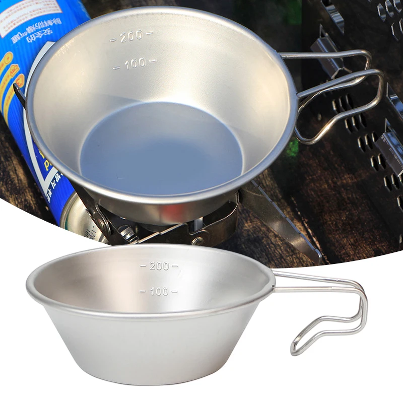 

Stainless Steel Hanging Bowl Outdoor Camping Accessories Large Capacity 300ml Camping Cookware Outdoors XR-Hot