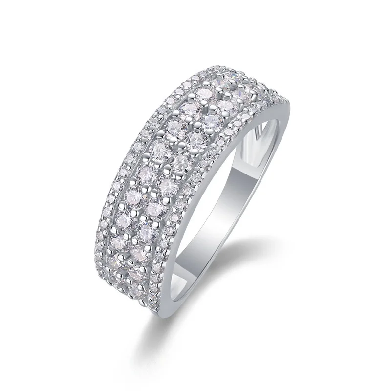 R13317 Lefei модное роскошное тонкое классическое кольцо с муассанитом и для женщин