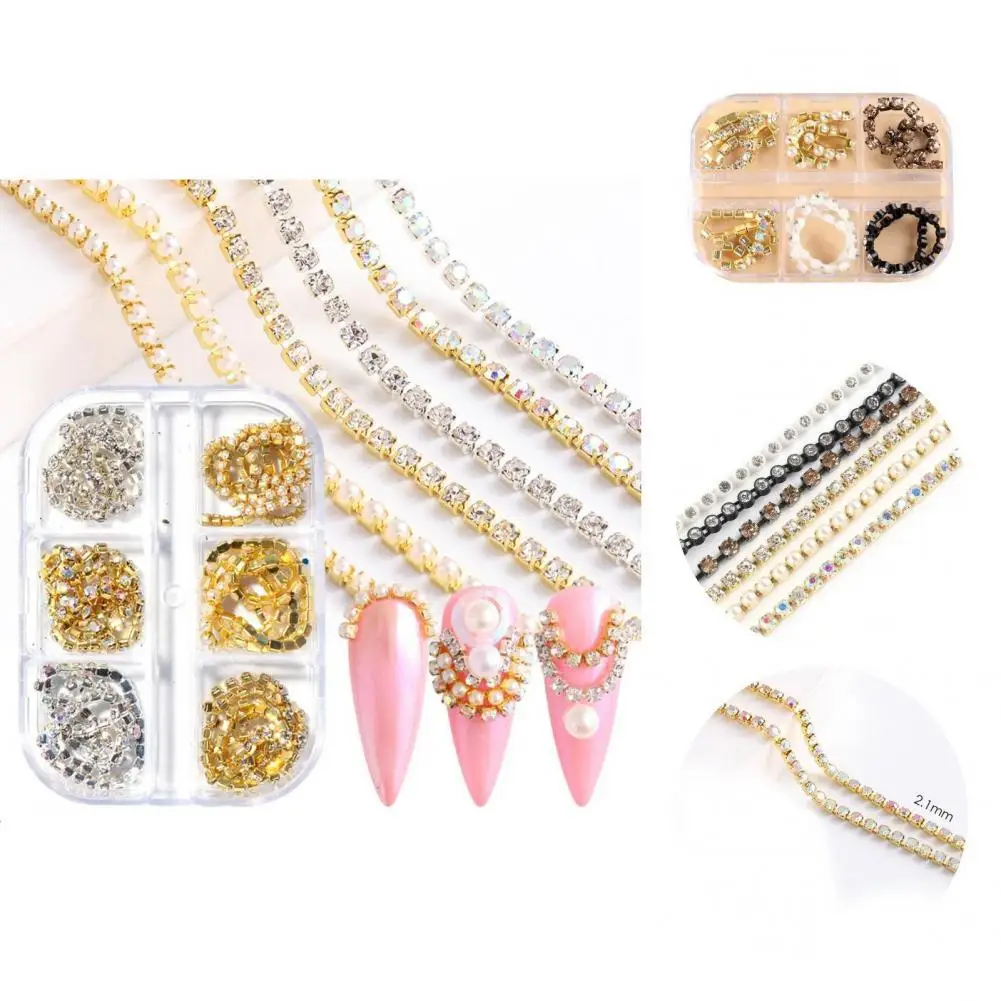 

Nail Rhinestone Eco-friendly Accessories Decorative Nail Jewelry Chain Decoration for Women Nail Decoration Nail Chain