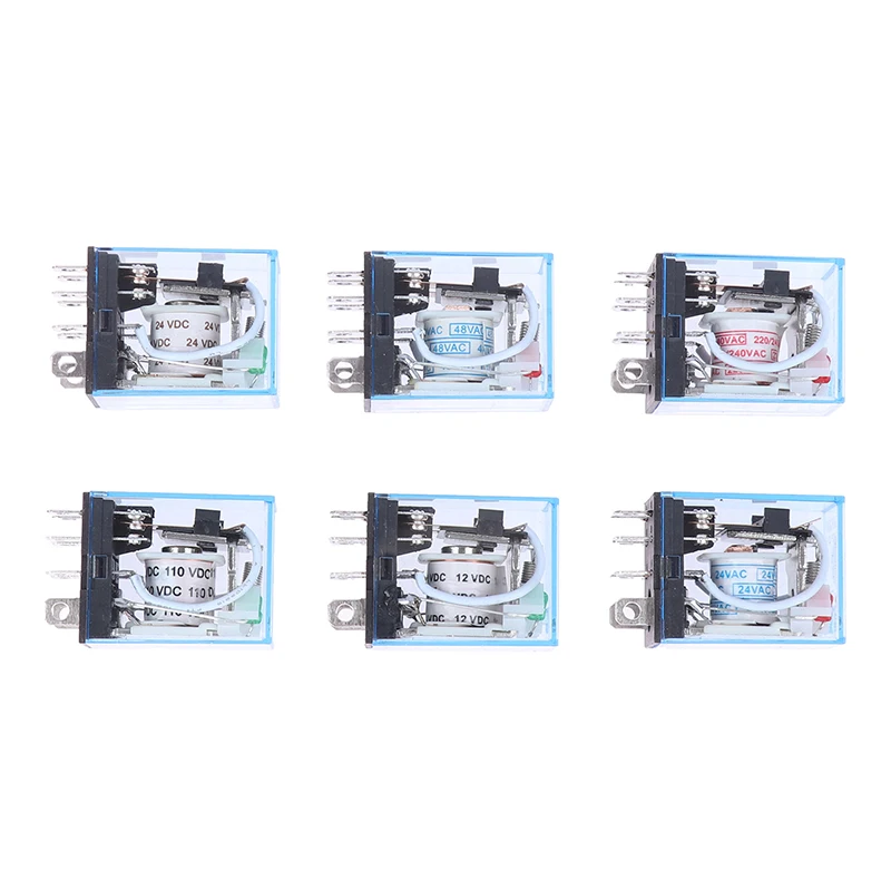 1 шт. универсальное электронное микро-электромагнитное реле LY2NJ HH62P, фотолампа 10 А, 8-контактная Катушка 12 В постоянного тока, 24 В, 110 В переменного тока, 24 В, 48 В, 220 В