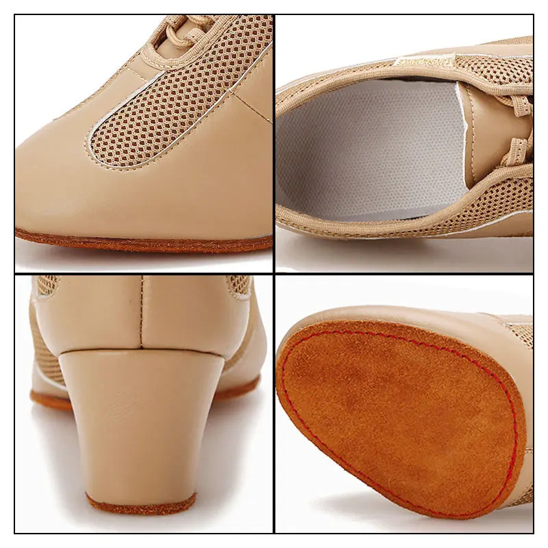 Latin Dance Shoes Woman Jazz Salsa Dance Shoes Genuine Leather 3.5cm 5cm Heels Women's Tango Ballroom Dancing Shoe Sneaker