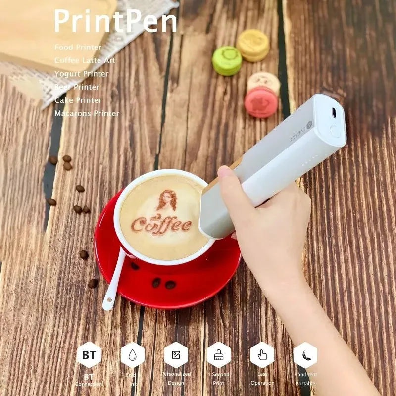 Ручной струйный принтер для кофе Latte EVEBOT Printpen