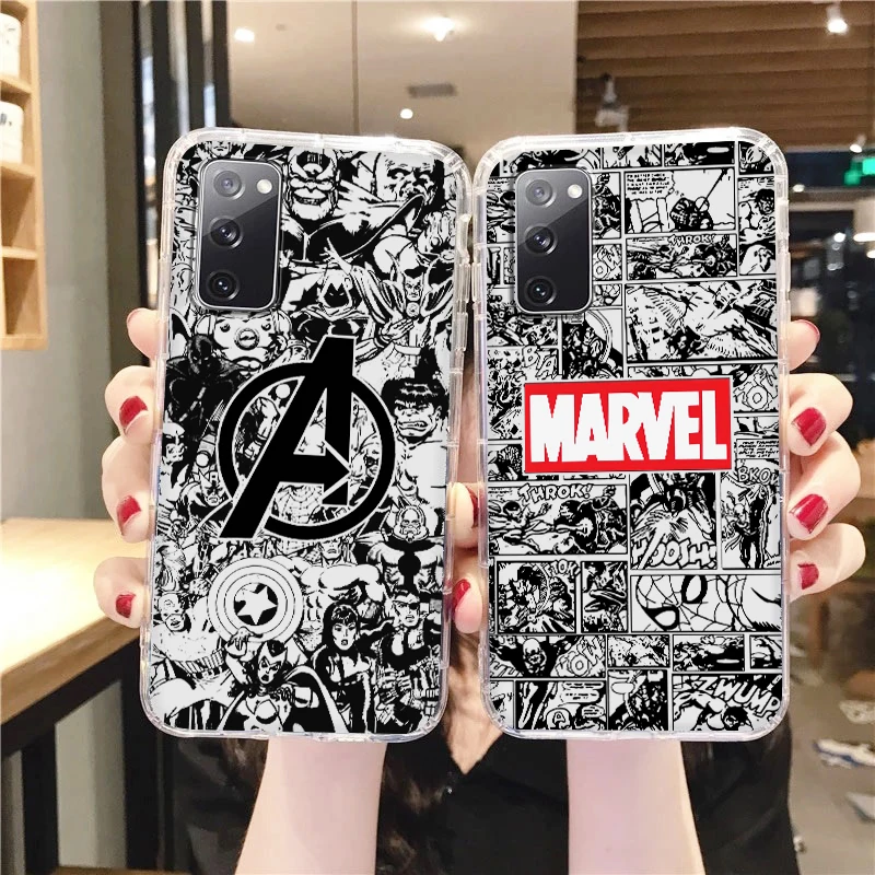 

Marvel Avengers Logo Art Transparent For Samsung A53 A52 A33 A32 A51 A71 A21S A13 A73 A50 A22 A23 A03 A72 A54 5G Phone Case