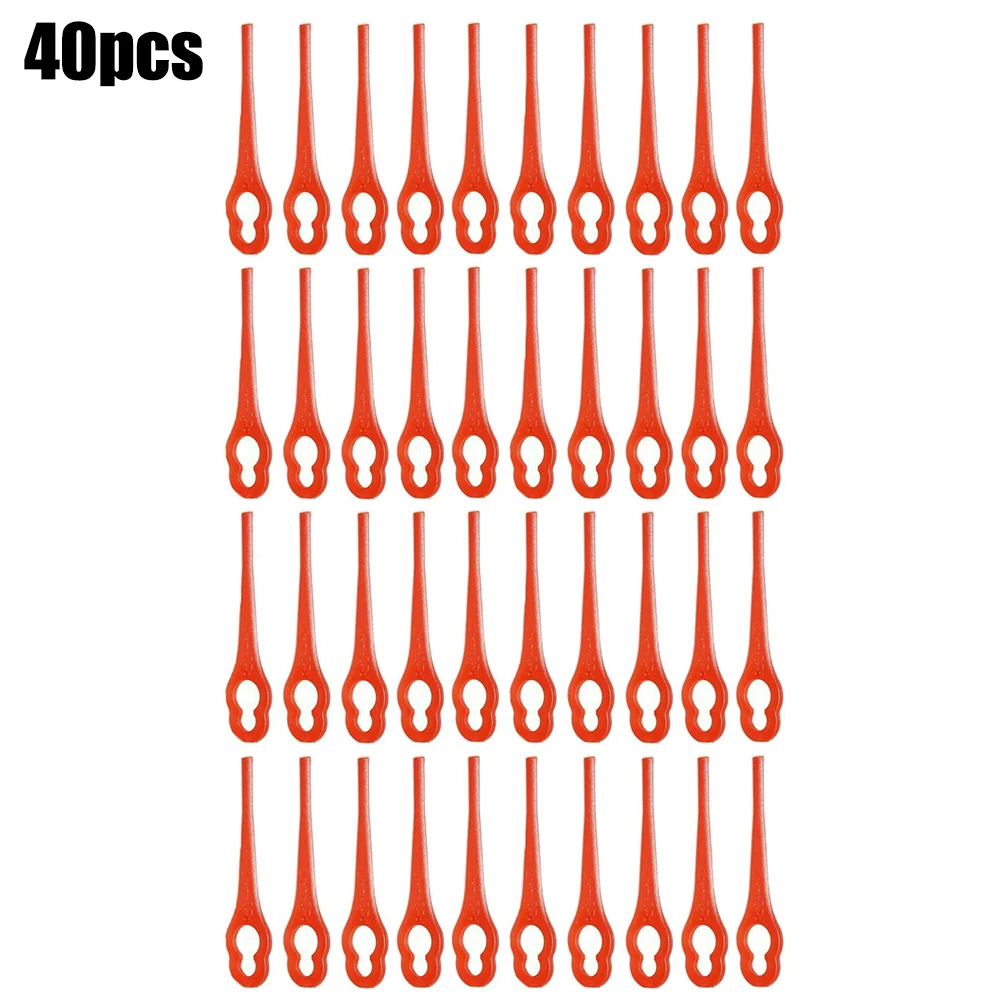 

40pcs Plastic Blades For ALM BQ026 GC-CT 18/24 Li Power X-Change Grass Strimmer Plastic Cutter For Einhell Trimmers Garden Tool