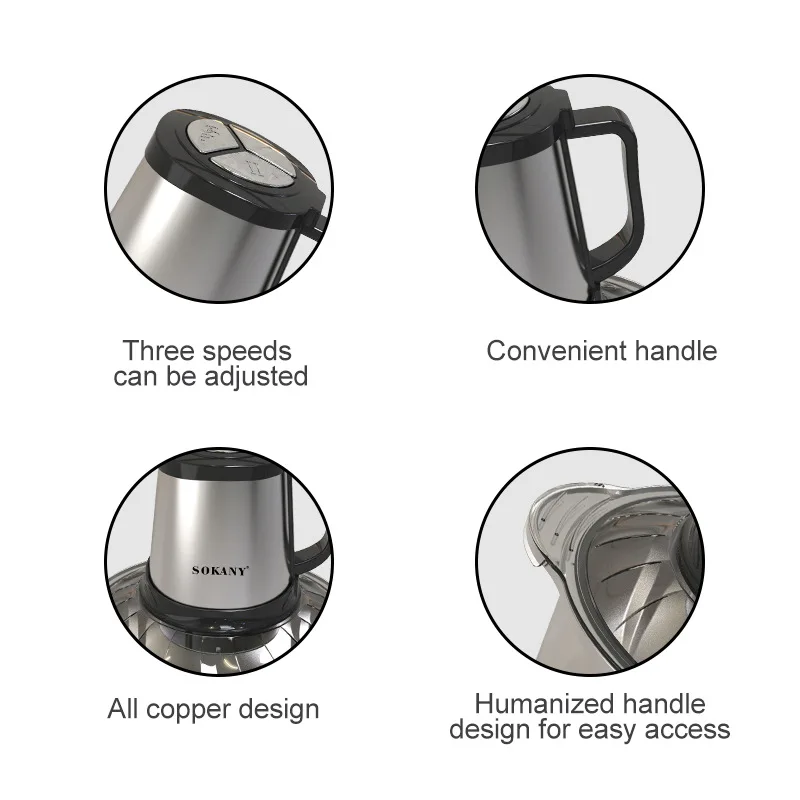 Электрический миксер для мяса 5 л мясорубка из нержавеющей стали автоматический