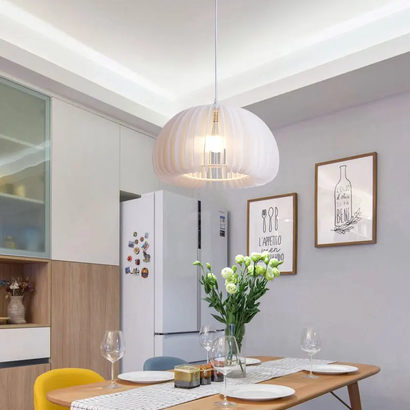 

Art Led Chandelier Pendant Lamp Light Room Decor Dining simpl round hollow dining decoration creative personality master bedroom