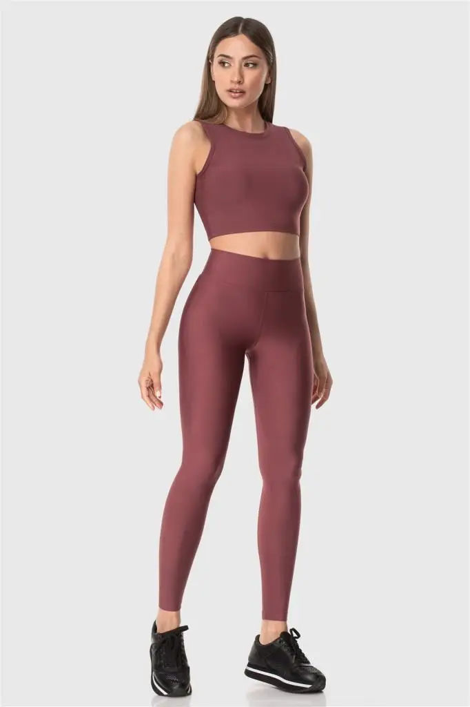 Superstacy High Waist Rose Dried Sports Leggings