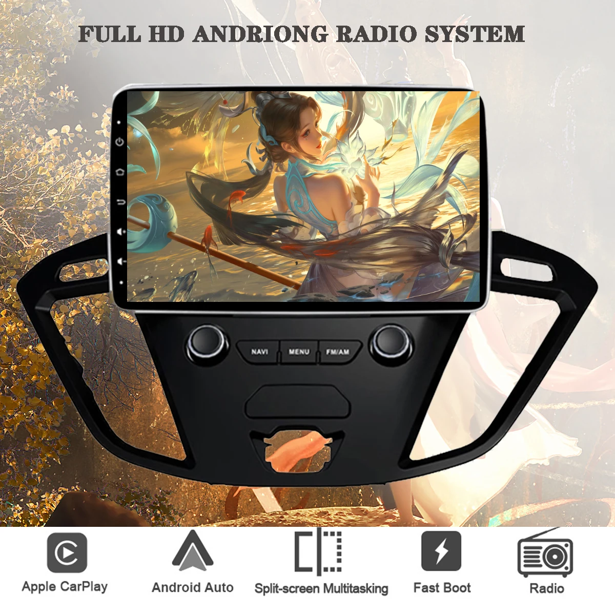 Octa Core Android 13 Авторадио автомобильный GPS навигатор монитор ПК ...