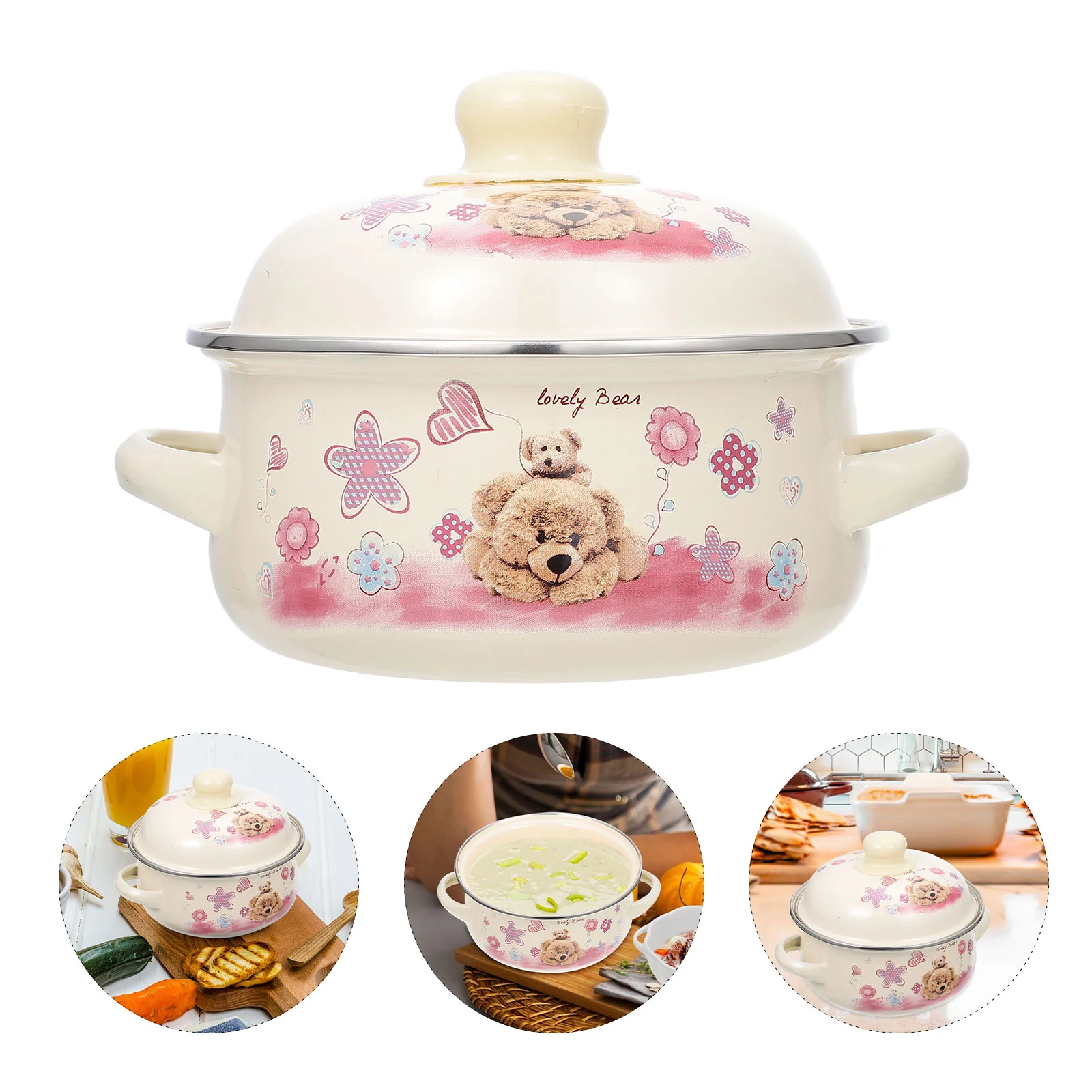 

Pot Bowl Soup Ceramic Casserole Pan Cooking Enamel Chinese Stew Sauce Clay Hot Steam Cookware Steamed Egg Dolsot Plate Heating