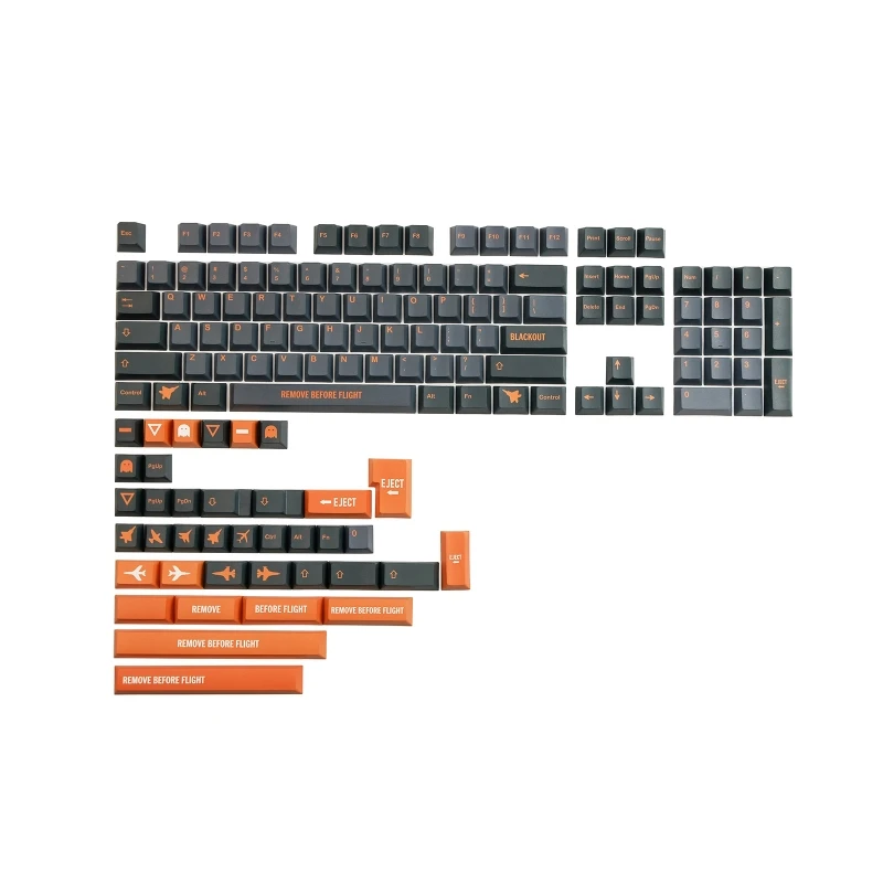

Колпачки для механической клавиатуры stealth, 142 шт., колпачки для клавиш Cherry Profile Dye Sub, совместимые с Cherry MX GK61 64 84 96
