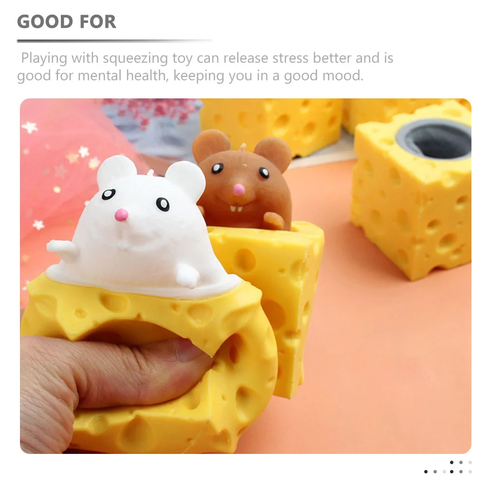 3 шт. игрушка для сжимания сыра мышь мыши разные цвета