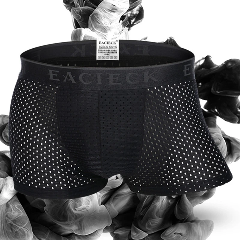 

Fake Hips For Men Butts Lifter Boxer Briefs Detachable Pads Cool Comfort Males Mesh Underwear Shorts Blue White Black