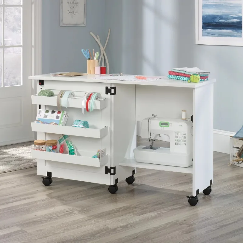 

Sauder Rolling Sewing Cart with Storage, White Finish