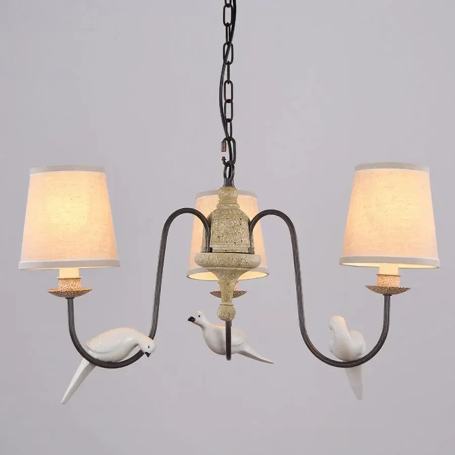 3-ручевой светильник в стиле ретро красивая люстра лестница гостиная лампа смола