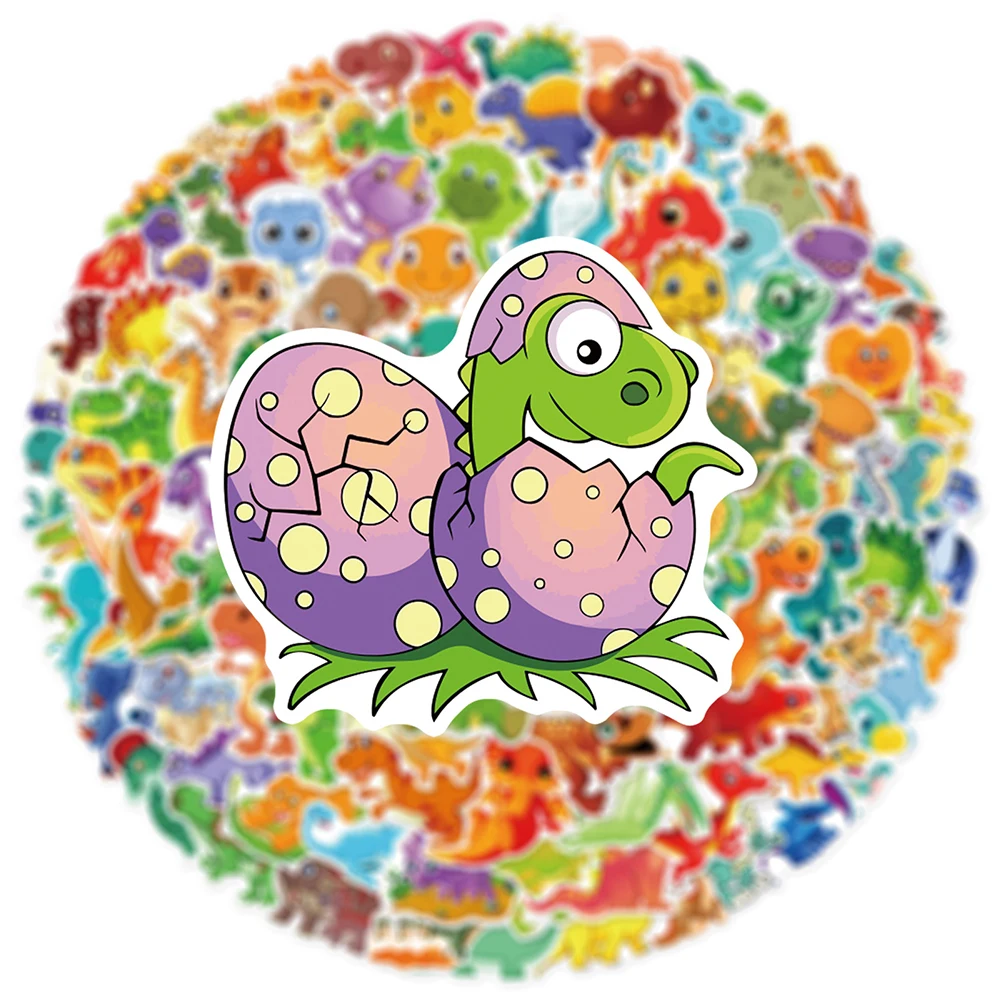 

10/30/60/120pcs Kawaii Dinosaur Animal Cartoon Sticker Waterproof Graffiti Laptop Luggage Skateboard Cute Decals for Kids Toys