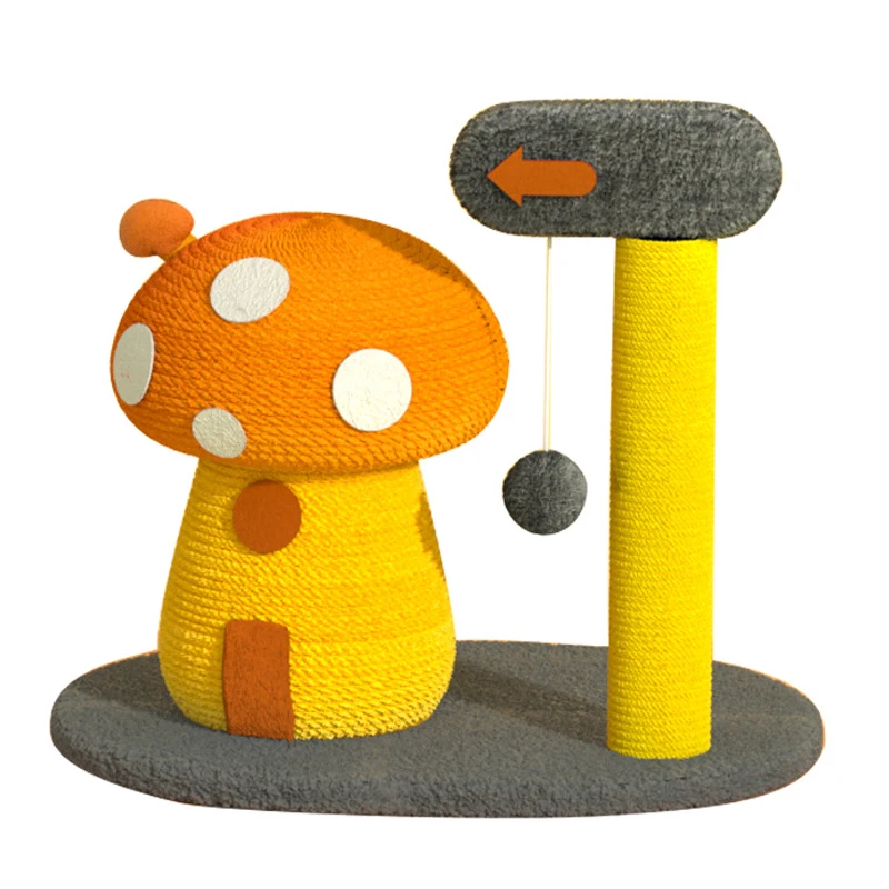 

Mushroom Cat Climbing Tree Frame Sisal Cat Scratching Board Grinding Claw Kitten Jumping Platform Cat Scratching Post Pet Toy