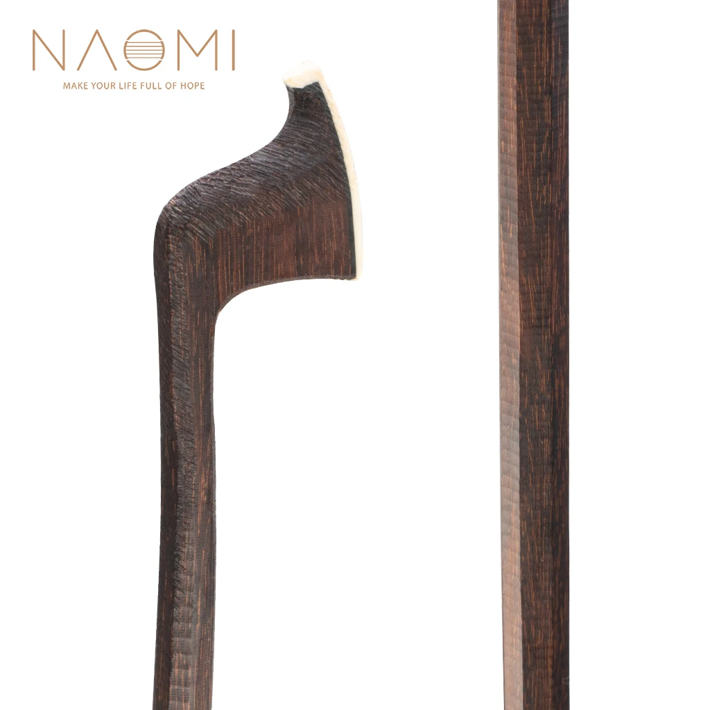 NAOMI 4/4 Size Sandalwood Violin Bow Blank Bow Stick Engraved Bow Head Violin Bow Maker Use