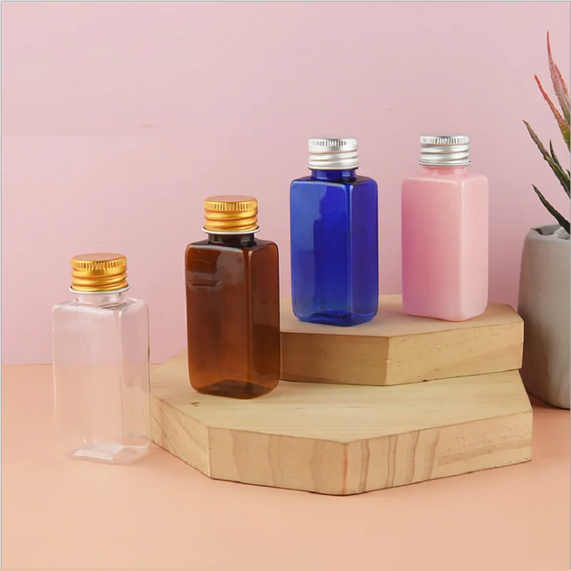 

20PCS Plastic Bottle 30ml with Aluminum Screw Cap Cosmetic Container Travel Kits Portable PET Lotion Cream