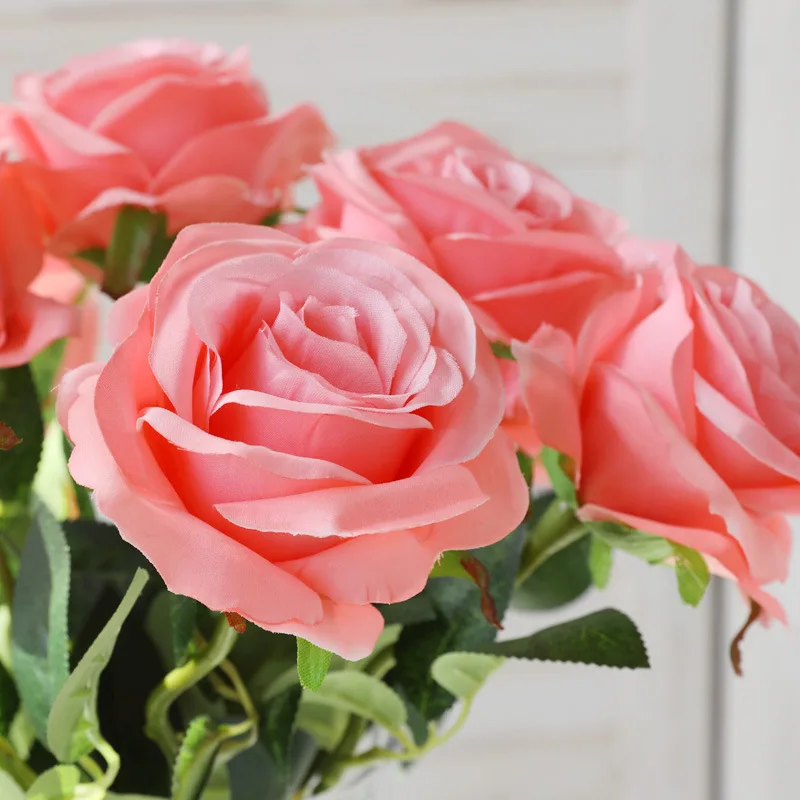 15 палочек в упаковке искусственная Роза букет цветов из одной ветки подарок на