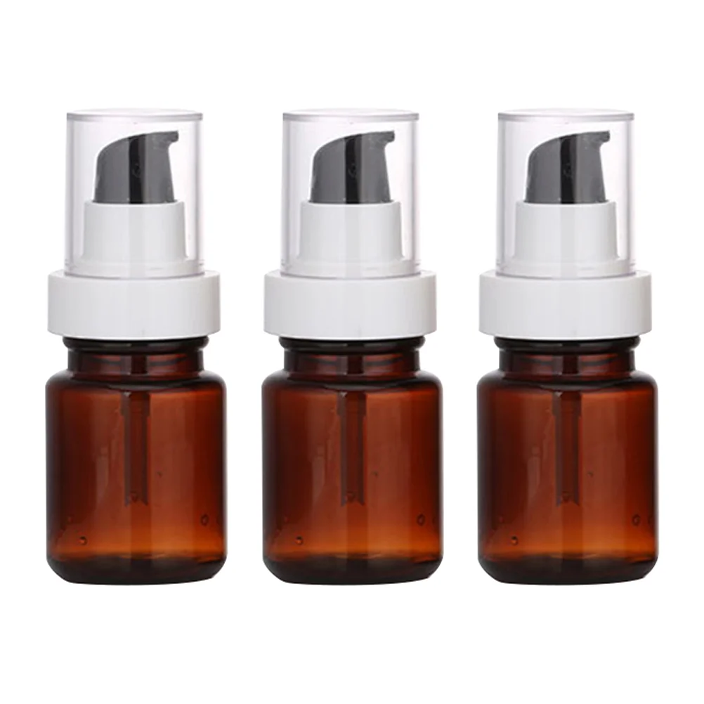 

Pump Travel Spray Shampoo Refillable Empty Essential Oil Lotion Press Cream Amber Dispenser Container Mini Shower Jar Foundation