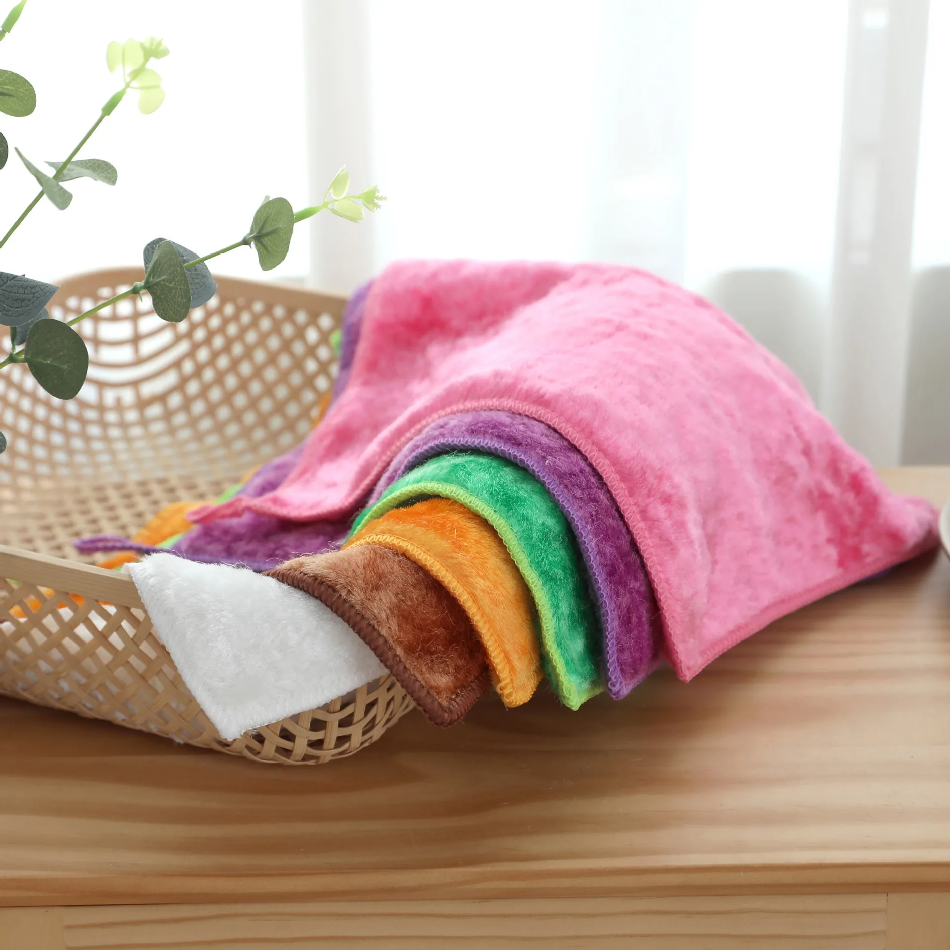 

Super Soft Absorbent Microfiber Kitchen Towels Anti-grease Wipping Rags Non Stick Towel Kitchen Accessory