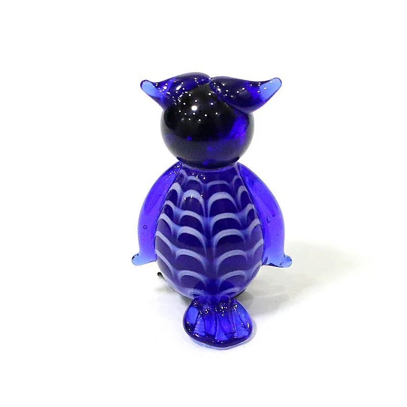 Маленькая стеклянная сова ручной работы аксессуары для декора праздничный