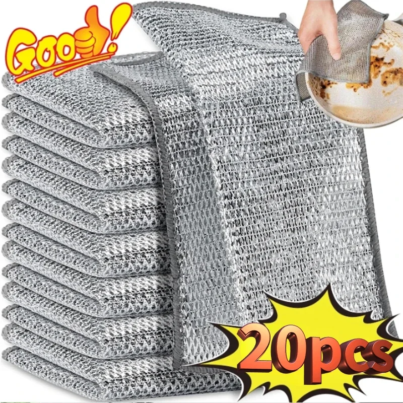 20-1 шт. чистящий горшок из металлической проволочной сетки универсальные