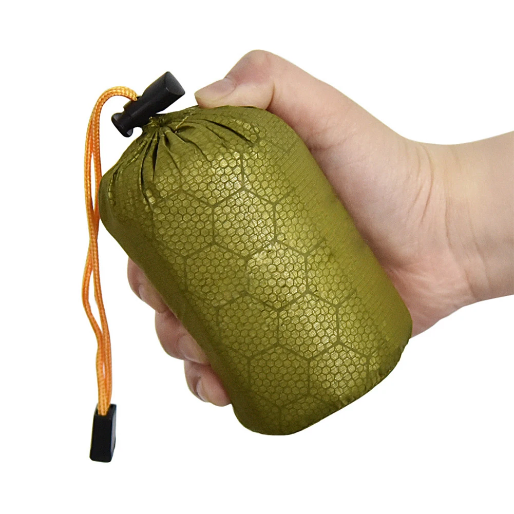 

Outdoor Emergency Waterproof Sleeping Storage Bag Camping Survival Tool Sack PE Aluminum Film Waterproof Fabric 20*9CM