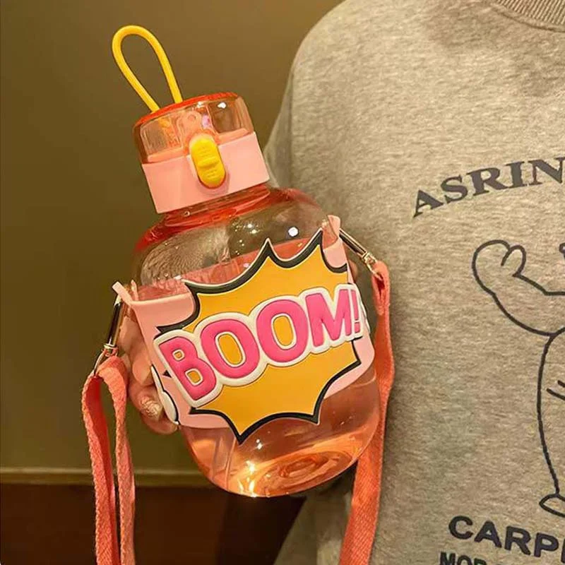 

Креативные бутылки для воды с соломинкой, портативная кружка для воды, большая кружка, бутылка для воды, портативная Спортивная Герметичная...