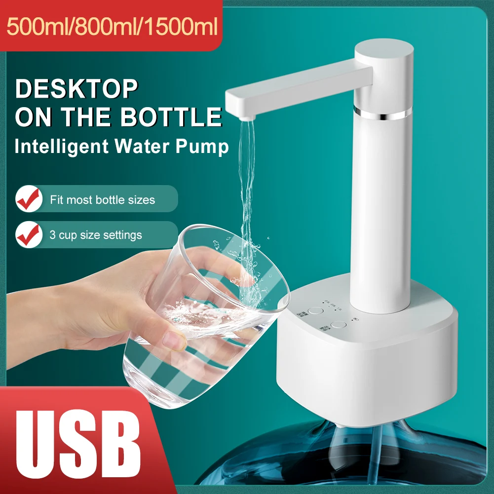

Автоматический насос для воды, USB-зарядка, 5 галлонов, Настольный диспенсер для бутылок с водой, Электрический диспенсер для воды, автоматическое выключение с шлангом 1,5 м
