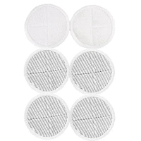 6 pcs mop pads replacement for bissell 2124 2039a spinwave hard floor mop 2 soft contact pads 4 scrubby pads
