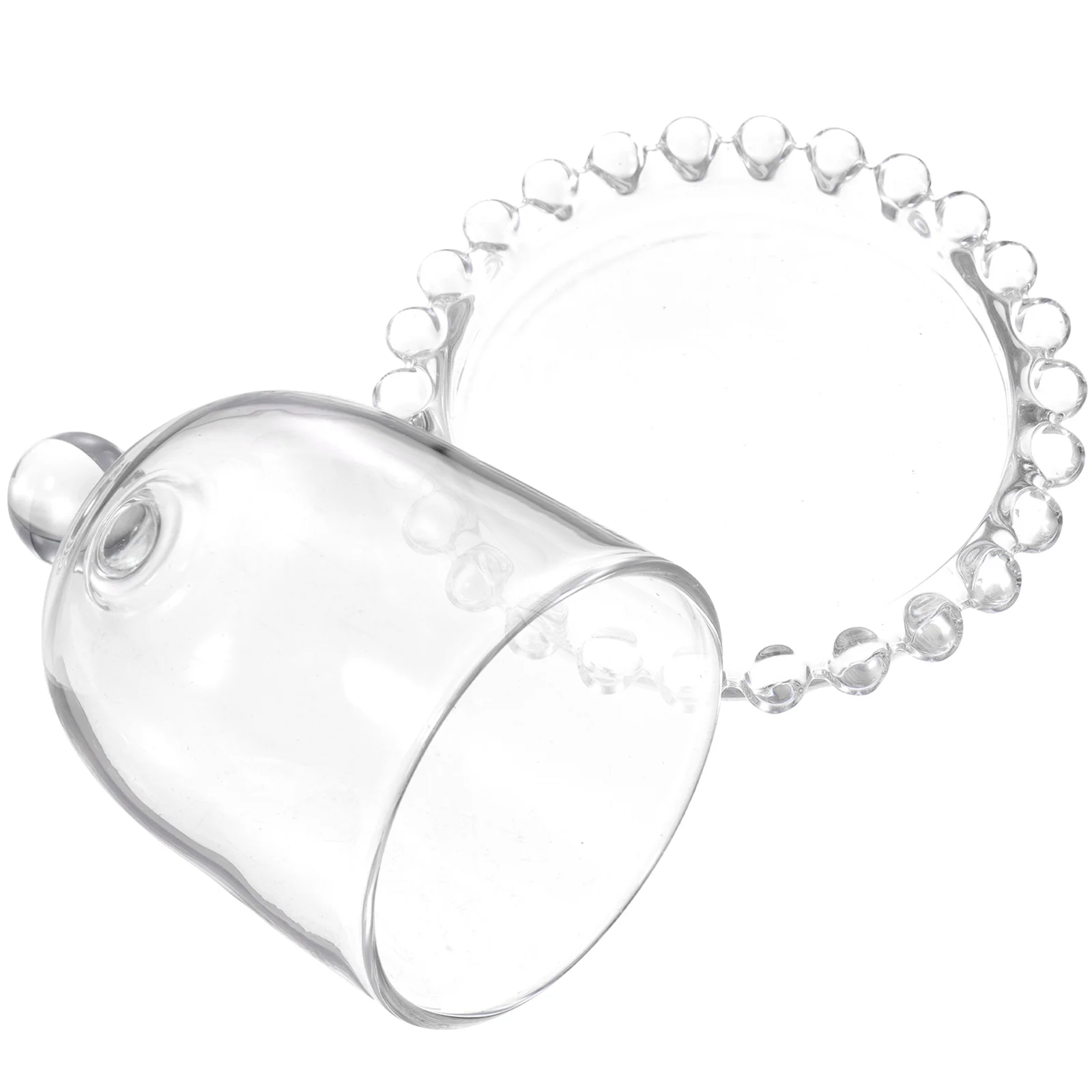 

Cloche Glass Dome DIY Snow Globes Cupcake Toppers Cake Stand Holder Cake Tray Glass Cover Tray Wool Felt Pastry Stand