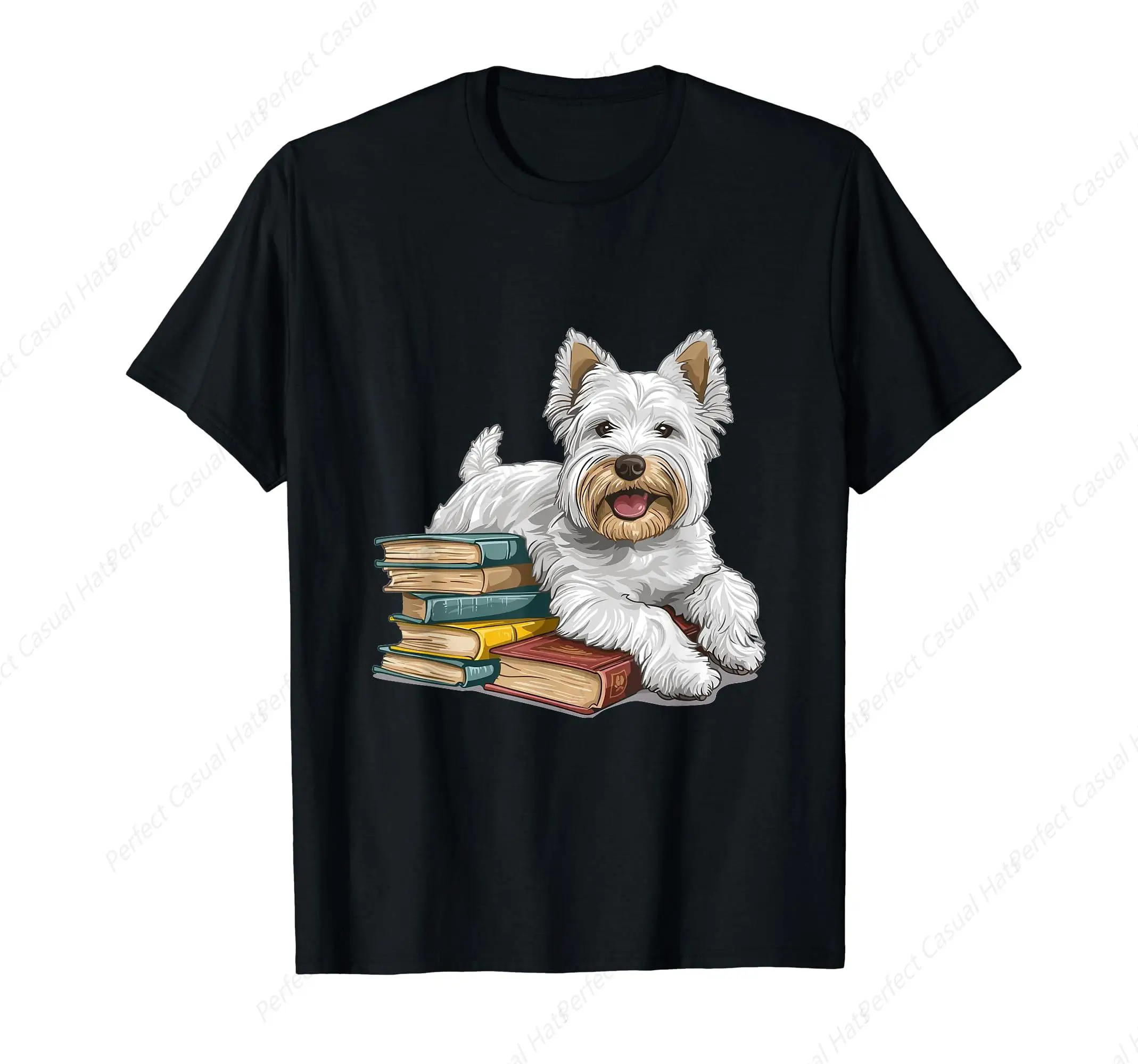 Футболка West Highland White Terrier Books Dog Breed Westie хлопковые топы специальная уличная