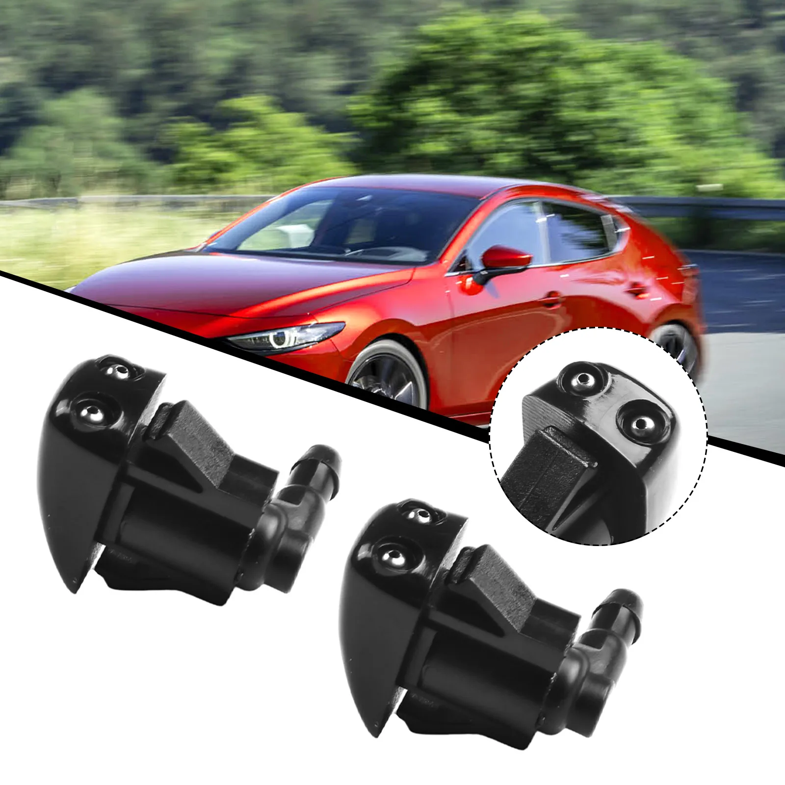 Пара форсунок переднего стеклоочистителя Jet Type подходит для Mazda 6 MK1 02-08 5 MK2 06-10 3 03-09