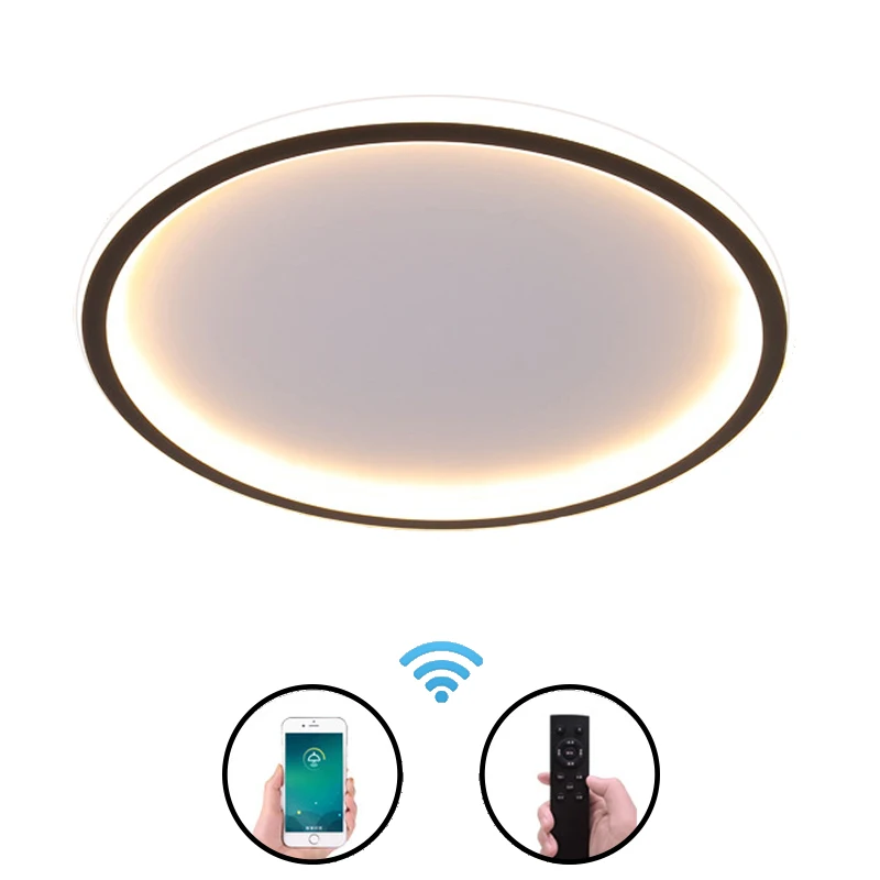 

20~50cm Modern Luxury LED Ceiling Lamp Black Gold Creative Round Square Atmospheric Lamp Restaurant Cafe Hotel Decor Lamp