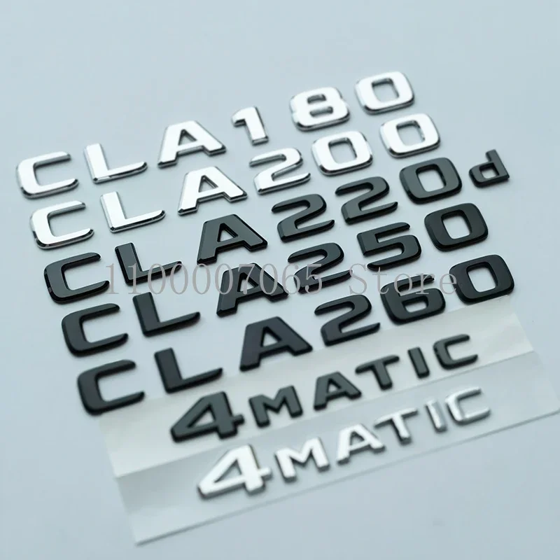 

2017 Letters CLA180 CLA200 CLA220 CLA250 CLA260 4Matic ABS Emblem for Mercedes Benz W117 Car Trunk Nameplate Rear Logo Sticker